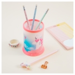 Подставка-стакан MESHU "Unicorn", пластиковая, розовая, MS_46344