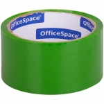 Клейкая лента упаковочная OfficeSpace, 48мм*40м, 45мкм, зеленая, ШК, КЛ_6287