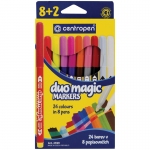 Фломастеры меняющие цвет Centropen "Duo Magic", 08цв.+2, 10шт., 24цв., картон, европодвес, 5 2599 1002