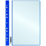 Папка-скоросшиватель с 10 вкладышами OfficeSpace с перфорацией, А4, 160мкм, пластик, синяя, 281209