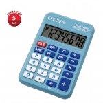Калькулятор карманный Citizen LC-110NR-BL, 8 разрядов, питание от батарейки, 58*88*11мм, голубой, LC-110NR-BL