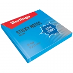 Самоклеящийся блок Berlingo "Ultra Sticky", 75*75мм, 80л., синий неон