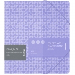 Папка для тетрадей на резинке Berlingo "Starlight S" А5+, 600мкм, фиолетовая, с рисунком, FB5_A5904