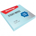 Самоклеящийся блок Berlingo "Ultra Sticky", 75*75мм, 100л., пастель, голубой