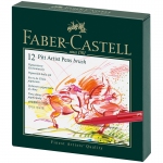 Набор капиллярных ручек Faber-Castell "Pitt Artist Pen Brush" 12шт., ассорти, студийная коробка, 167146