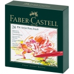 Набор капиллярных ручек Faber-Castell "Pitt Artist Pen Brush" 24шт., ассорти, студийная коробка, 167147