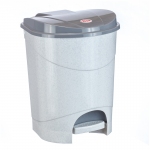 Ведро-контейнер для мусора (урна) Idea, 11л, с педалью, пластик, мраморный, М 2891