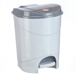 Ведро-контейнер для мусора (урна) Idea, 19л, с педалью, пластик, мраморный, М 2892