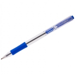 Ручка шариковая автоматическая OfficeSpace синяя, 1,0мм, грип, прозрачный корпус, BPRBU_1295