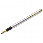 Ручка перьевая Luxor "Marvel" синяя, 0,8мм, корпус хром/золото, 8231