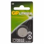 Батарейка GP CR2032 (DL2032) литиевая BC1, GP CR2032-7CR1/CR2032-2CRU1/17040