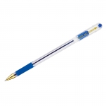 Ручка шариковая MunHwa "MC Gold" синяя, 0,5мм, грип, штрих-код, BMC-02