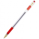 Ручка шариковая MunHwa "MC Gold" красная, 0,5мм, грип, штрих-код, BMC-03