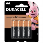 Батарейка Duracell Basic AA (LR6) алкалиновая, 4BL, 5000394115996