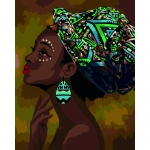 Картина по номерам на холсте ТРИ СОВЫ "Африканская красавица", 40*50, с акриловыми красками и кистями, КХ_44178