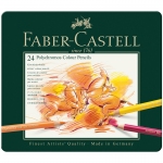 Карандаши цветные художественные Faber-Castell "Polychromos", 24цв., заточен., метал. коробка, 110024