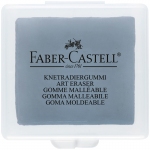 Ластик-клячка Faber-Castell, формопласт, 40*35*10мм, серый, пластик. контейнер, 127220