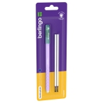 Ручка гелевая стираемая Berlingo "Haze" синяя, +2 сменных стержня, 0,5мм, прорезин. корпус, фиолетовый корпус, CGp_50216_b