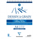Скетчбук 30л., А4 Clairefontaine "Dessin a grain", на гребне, мелкозернистая, 180г/м2, 96628C
