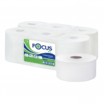 Бумага туалетная Focus Eco Jumbo, 1 слойн, 450м/рул., тиснение, белая, 5050785