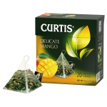 Чай Curtis "Delicate Mango Green Tea", зеленый, аромат, 20 пакетиков-пирамидок по 1,8г, 100665