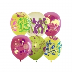 Воздушные шары,  25шт., M10/30см, ПатиБум "Disco Party", ассорти, 4690296076634