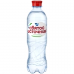 Вода питьевая газированная Святой источник, 0,5л, пластиковая бутылка, 207651