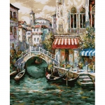 Картина по номерам на холсте ТРИ СОВЫ "Венецианский канал", 40*50, с акриловыми красками и кистями, КХ_44196
