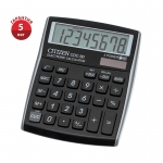 Калькулятор настольный Citizen CDC-80BKWB, 8 разрядов, двойное питание, 109*135*25мм, черный, CDC-80BKWB