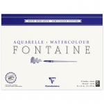 Альбом для акварели, 25л., 30*40, на склейке Clairefontaine "Fontaine Demi-satiné", 300г/м2, горяч. пресс., полу-сатин, 96407C