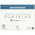 Альбом для акварели, 15л., 30*40, на склейке Clairefontaine "Fontaine Grain Nuageux", 300г/м2, холод. пресс., облачная текстура, 96422C