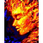 Картина по номерам на холсте ТРИ СОВЫ "Стихия. Огонь", 40*50, с акриловыми красками и кистями, КХ_44203