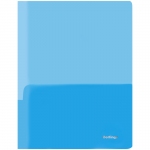 Папка-уголок Berlingo, А4, 180мкм, 2 внутренних кармана, прозрачная синяя, AGp_04002