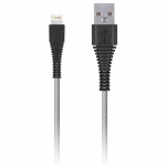 Кабель Smartbuy Сarbon, USB2.0 (A) - Lightning(M), для Apple, экстрапрочный, 2A output, 2м, белый, iK-520n-2 white