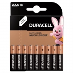 Батарейка Duracell Basic AAA (LR03) алкалиновая, 18BL, 5000394107557