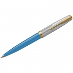 Ручка шариковая Parker "51 Turquoise GT" черная, 1,0мм, поворот., подарочная упаковка, 2169080