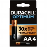 Батарейка Duracell Optimum AA (LR6) алкалиновая, 4BL, 5000394158696