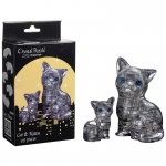 Пазл 3D Crystal puzzle "Кошка черная", картонная коробка, 90226