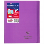 Бизнес-тетрадь 48л., 170*220мм, клетка Clairefontaine "Koverbook", пластик. обложка, фиолетовая, 90г/м2