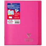 Бизнес-тетрадь 48л., 170*220мм, клетка Clairefontaine "Koverbook", пластик. обложка, розовая, 90г/м2