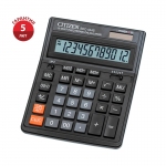 Калькулятор настольный Citizen SDC-444S, 12 разрядов, двойное питание, 153*199*31мм, черный, SDC-444S