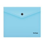 Папка-конверт на кнопке Berlingo "Instinct" А5+, 180мкм, аквамарин, OBk_05510