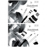 Скетчбук-блокнот 60л., А5 ArtSpace "Black/white mood", на гребне, 120г/м2, Б5р60грг_35495