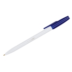 Ручка шариковая СТАММ "049" синяя, 1,0мм, белый корпус, РШ11