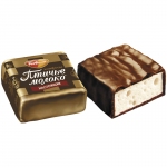 Шоколадные конфеты РотФронт "Птичье молоко", 225г, пакет, РФ09922