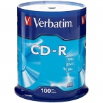 Диск CD-R 700Mb Verbatim 52x Cake Box (100шт), 43411