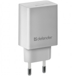 Зарядное устройство сетевое Defender EPA-10, 1*USB, 2.1А output, пакет, белый, 83549