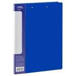 Папка с 2-мя зажимами СТАММ "Стандарт" А4, 17мм, 700мкм, пластик, синяя, ММ-30640