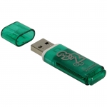 Память Smart Buy "Glossy"  32GB, USB 2.0 Flash Drive, зеленый, SB32GBGS-G