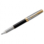 Ручка-роллер Parker "Sonnet Premium Metal & Black GT" черная, 0,8мм, подарочная упаковка, 2119786